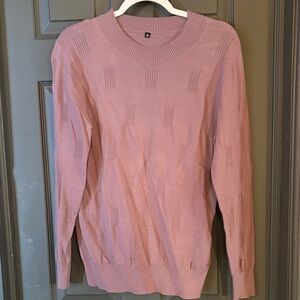 Elegant Mauve Crew Neck Sweater